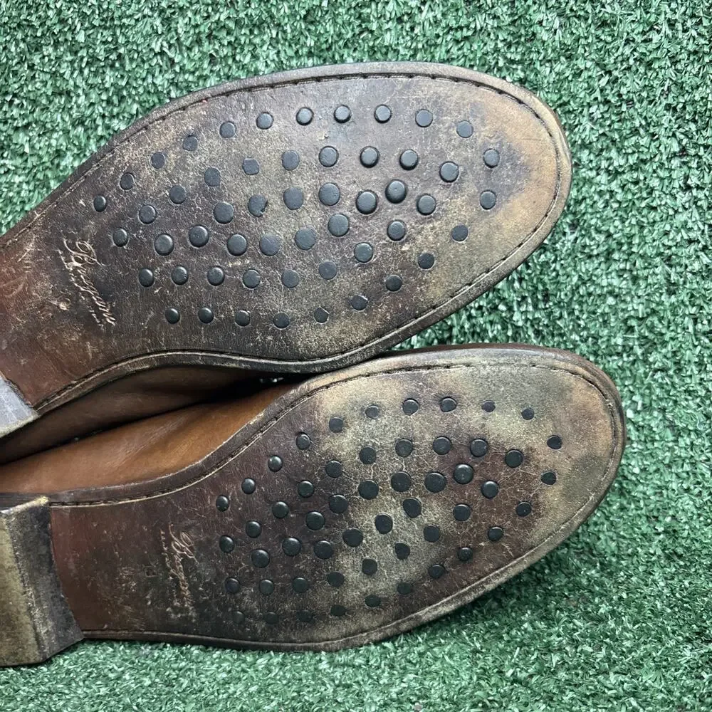 Bragano Cole Haan Shoes Mens Size 13 M Brown / Tan Leather Slip On Penny Loafers